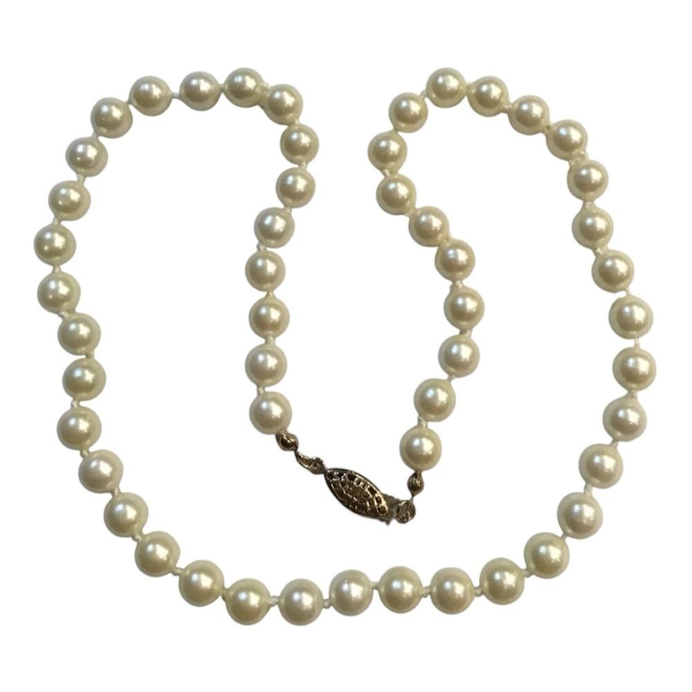 Avon Faux Pearl Necklace with Gold-Tone Clasp